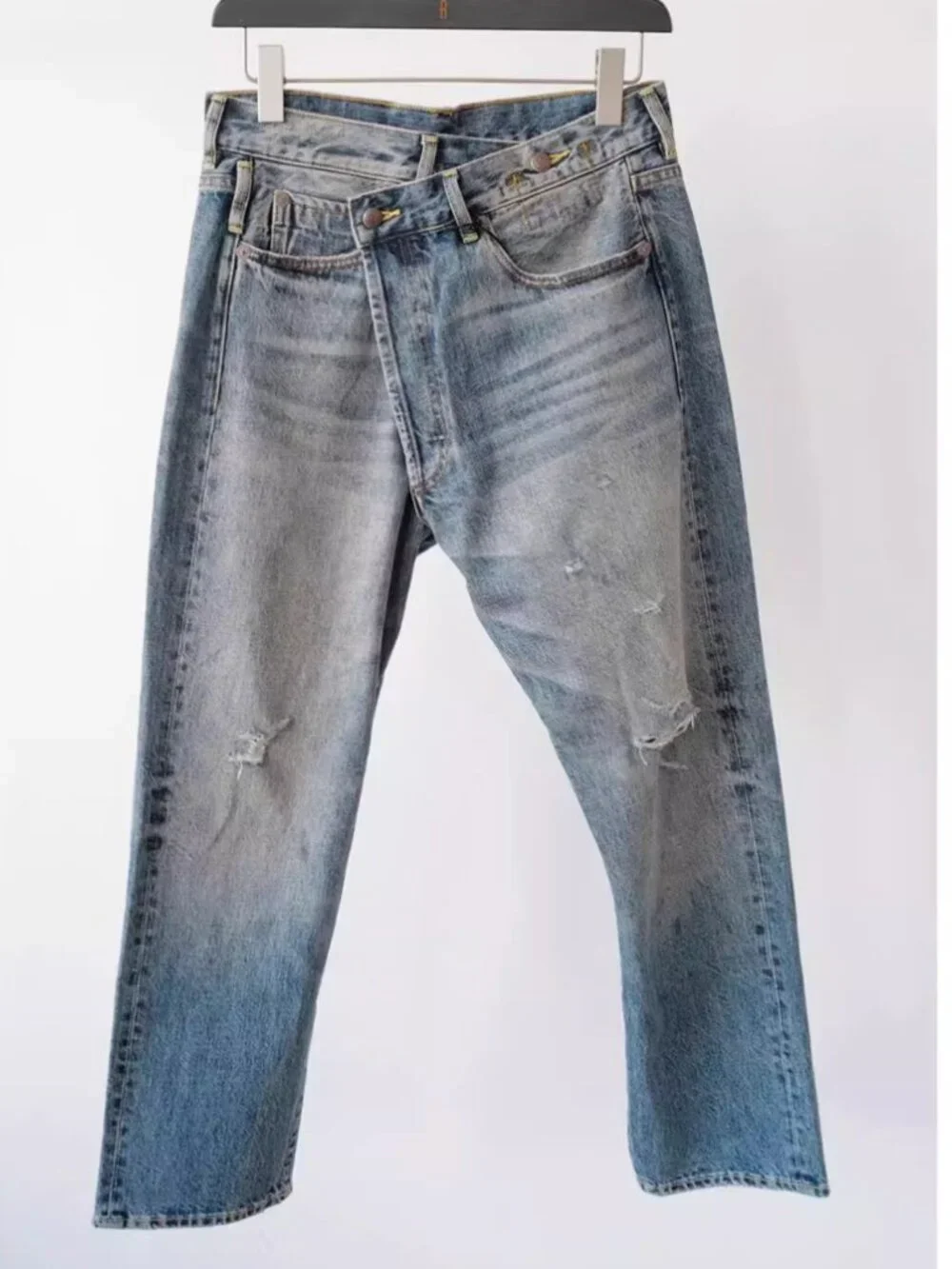 NWT R13 Crossover Jean 26/27 Leo Blue Boyfriend Classic - Picture 5 of 12